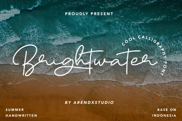 Brightwater Typeface: A Handwritten Font for Polished Brand Identity