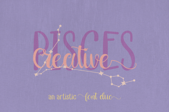 Creative Pisces Duo: A Chic Script Typeface for Modern Branding