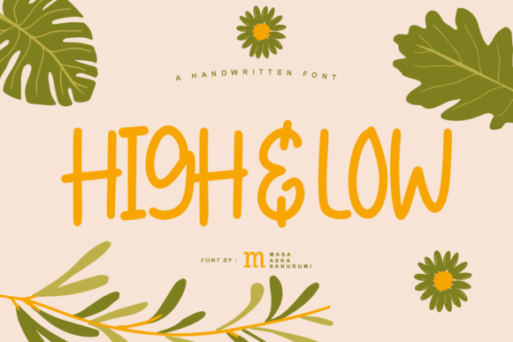 High Low Typeface Review: Organic Script for Handmade Brands