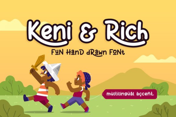 Keni and Rich: A Playful Script Handwritten Font for Campaign Design