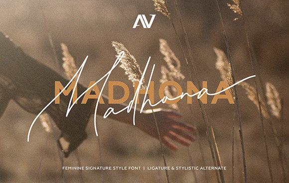 Madhona: A Delicate Script Font for Modern Web Design