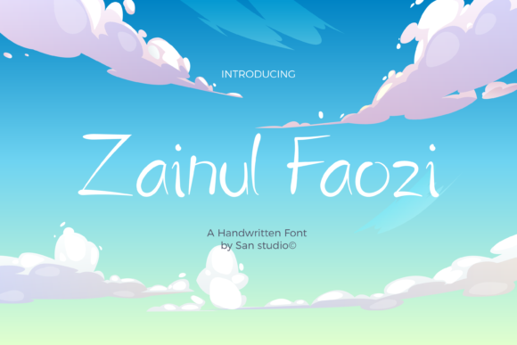 Zainul Faozi Typeface: A Relaxed Handwritten Font for Digital Brands